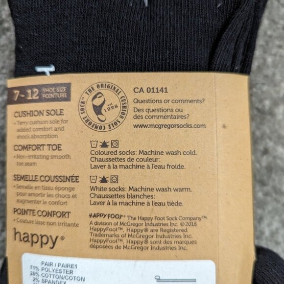 Happy Foot Set of 6 Happy Foot Cabin Cozy Socks - Crew Length, Cushioned Winter - Picture 4 of 8